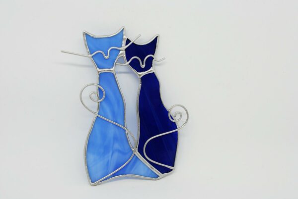 kotki-parka-niebiesko-granatowy-dekoracja-witrazowa-rekodzielo